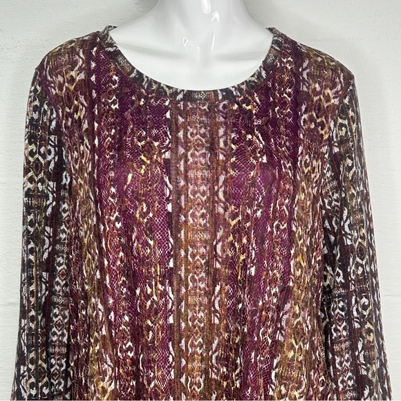 Multiples Geometric Print Top Multicolor Size 1X Pullover Shirt Women's - Picture 1 of 16